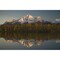 Scenic View Of Pioneer Peak Reflecting In Echo Lake At Sunset Southcentral Alaska Poster Print
